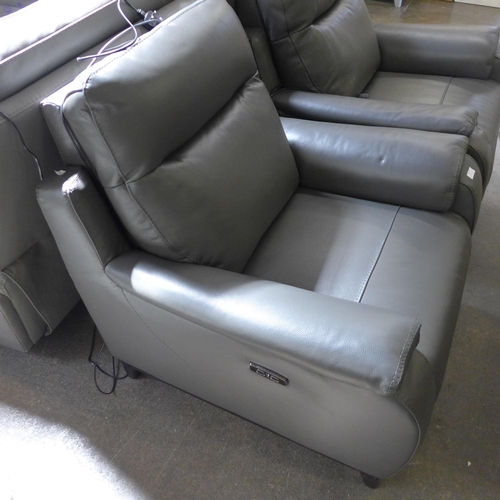 1302 - Barrett Leather Recliner With Power Headrest, Original RRP £624.99 + vat  ( 4125-6)    * This lot is... 