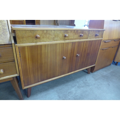 12 - A Birchcraft of High Wycombe teak and birds eye maple sideboard