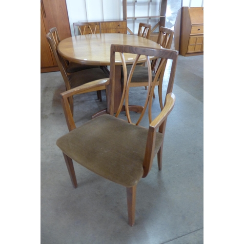 2 - A G-Plan Fresco teak extending dining table and six chairs