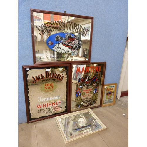 373 - Five assorted advertising mirrors