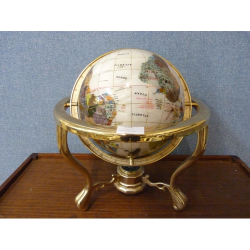 374 - A desk top terrestrial globe