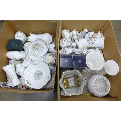 1051 - Two boxes of mixed crockery includes Aynsley ware **PLEASE NOTE THIS LOT IS NOT ELIGIBLE FOR POSTING... 