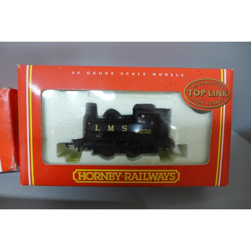 639 - Two Hornby and one Bachmann 00 gauge model locomotives, R325 LMS 8-8-0 loco R2065 LMS 0-4-0 Pug loco... 