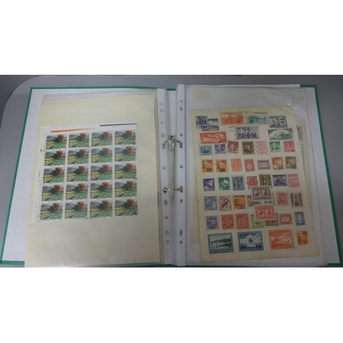 688 - Stamps- Chinese stamps and postal history in file