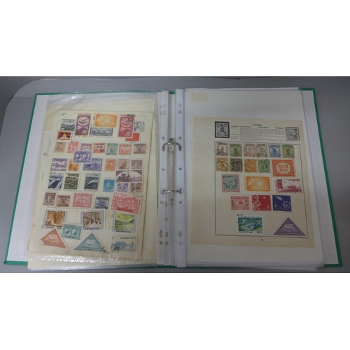 688 - Stamps- Chinese stamps and postal history in file