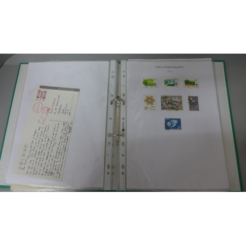 688 - Stamps- Chinese stamps and postal history in file