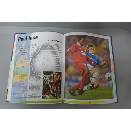 695 - Football; a copy of Superstars of the Premier League 1998-99 containing several signatures from form... 