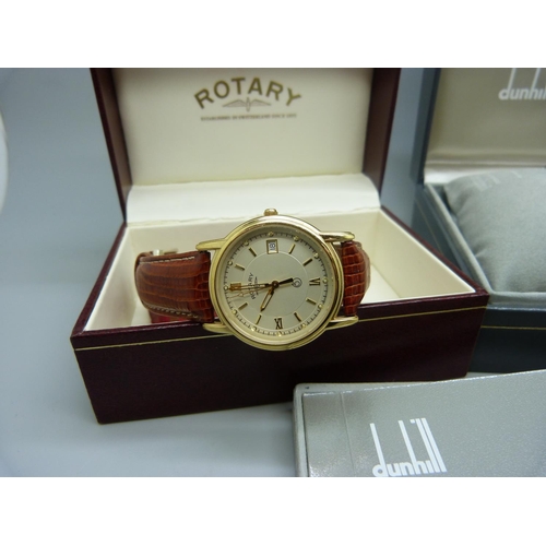 850 - A gentleman's Rotary wristwatch and a lady's Dunhill wristwatch