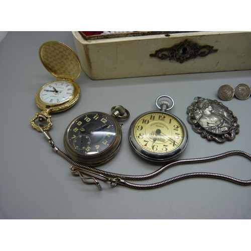 870 - Costume jewellery and pocket watches