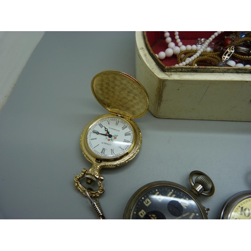 870 - Costume jewellery and pocket watches