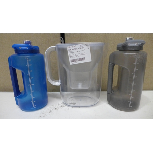 3249 - Brita Maxtra+Xl Style Jug and Zulu Waterbottle 2Pk 1.8L (262-155,160)  * This lot is subject to vat