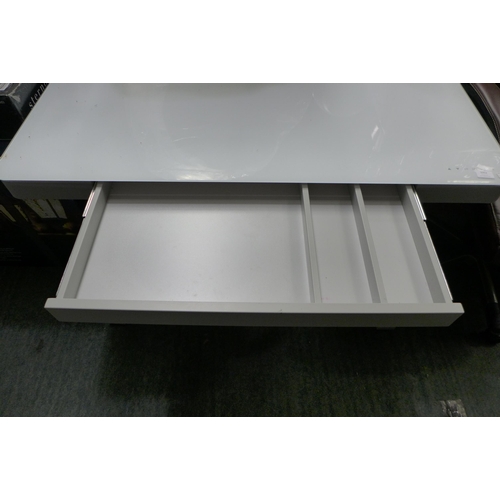 3352 - Tech White Adjustable Power Desk, original RRP £239.99 + VAT (262-131)  * This lot is subject to vat