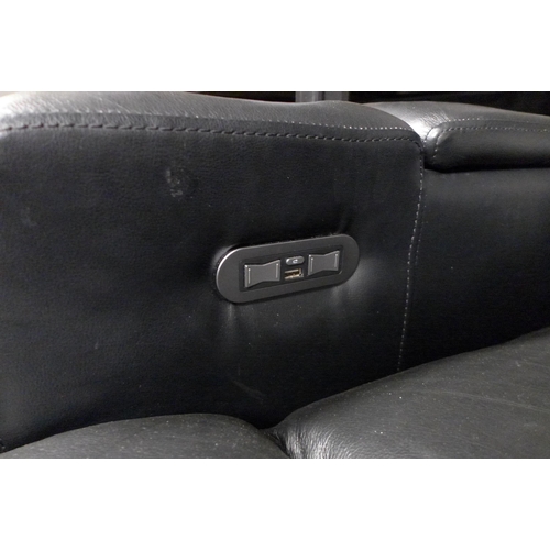 3361 - Pulsaki black leather Home Theatre chair (254-811)  * This lot is subject to vat