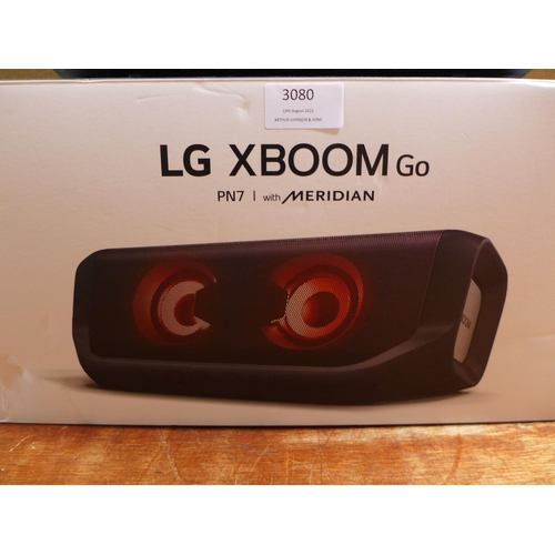 3080 - LG XBOOM Go PN7 Wireless Speaker, original RRP £114.99 + VAT (262-657)  * This lot is subject to vat