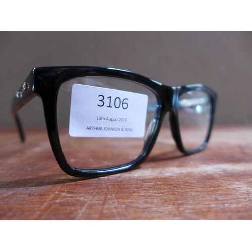 3106 - Gucci Black Plastic Glasses (model no.:- GG0268O), original RRP £179.77 + VAT, (258-257)   * This lo... 