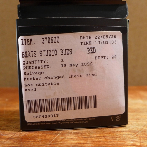 3121 - Beats Studio Buds Red (Model: MJ503ZM/A)  (262-210)  * This lot is subject to vat