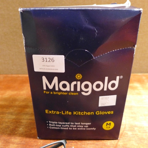 3126 - Marigold Extra Life Kitchen Gloves and Fgx Plastic Mix +3.00 Reading Glasses (262-240,259)  * This l... 