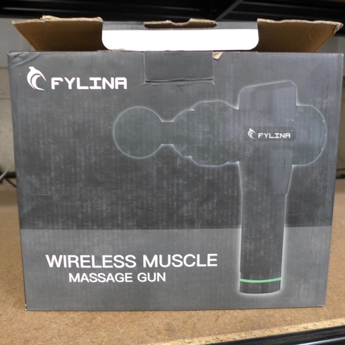 3150 - Fylina wireless muscle massage gun and attachments