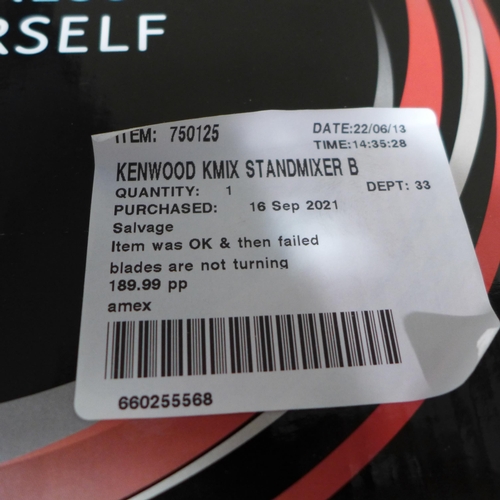 3167 - Kenwood KMix Black Stand Mixer (model no.: KMX750AB), original RRP £199.99 + VAT, (258-199)   * This... 