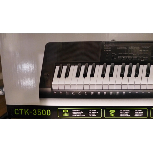 3186 - Casio Keyboard With Stand (model no.:- CTK-3500AD), original RRP £124.91 + VAT, (258-192)   * This l... 