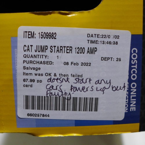 3189 - Cat Jump Starter 1200 Amp (model no.: CJ1000DXT), (258-377)   * This lot is subject to vat