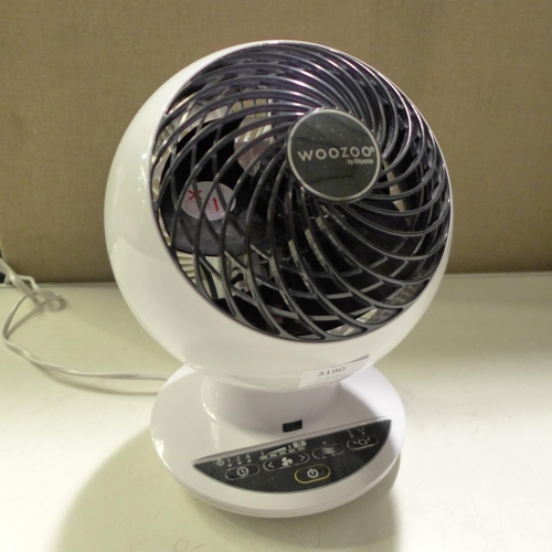 3190 - Iris Woozoo Desk Fan, (258-368)   * This lot is subject to vat