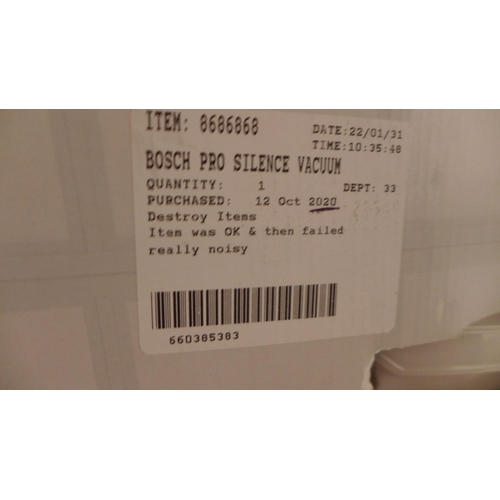 3197 - Bosch Pro Silence Vacuum Cleaner (model no.:- BCH86SILGB), original RRP £169.99 + VAT (262-689)  * T... 