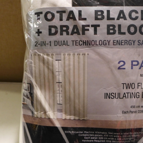 3198 - Brookstone Blackout curtains 228 x 228cm (262-684,685)  * This lot is subject to vat