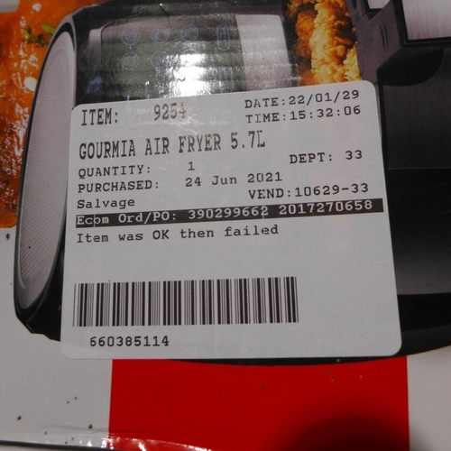 3200 - Gourmia Air Fryer  (262-636)  * This lot is subject to vat