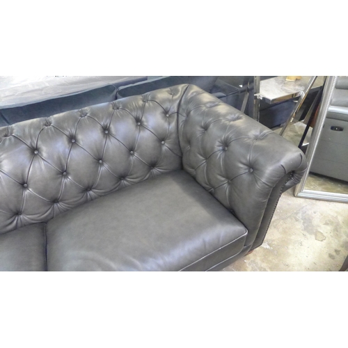 1515 - New Allington 3 Str Grey Leather Sofa: 5858Ls ), Original RRP £1666.66 + vat  (4124-12)   * This lot... 