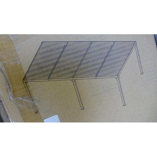 1556 - Paragon Novara 12X20Ft G Louvered Pergola (Grey), Original RRP £2333.33 + vat  (4124-9)   * This lot... 