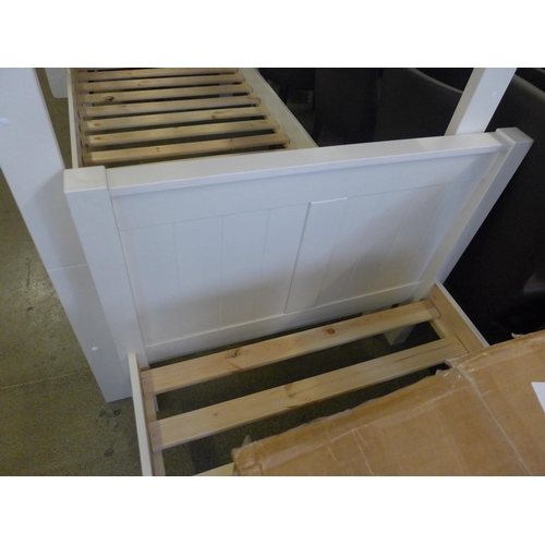 1660 - A white painted single bed frame