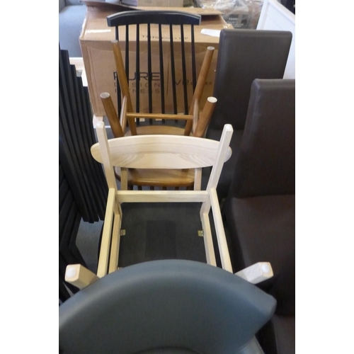 1665 - Six assorted side chairs