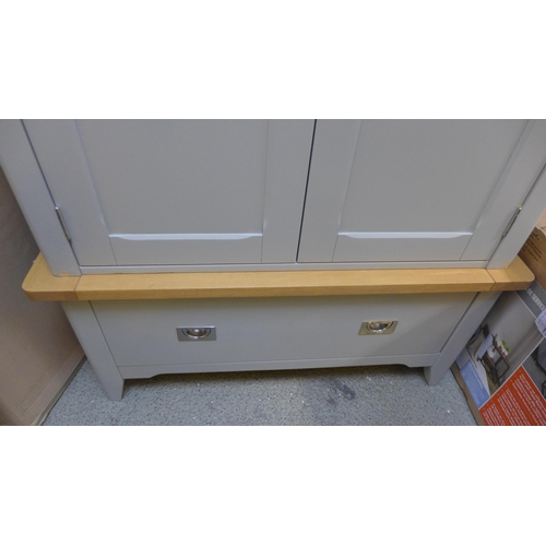 1993 - An oak and grey double wardrobe - minor damage