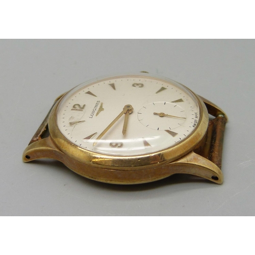 1062 - A 9ct gold cased Longines wristwatch, 32mm case