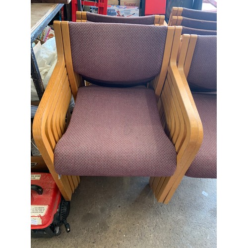 2057 - Twenty high quality wood and fabric chairs