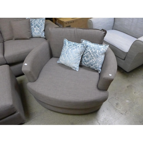 1337 - An Amethyst Flex Charles slate fabric swivel loveseat