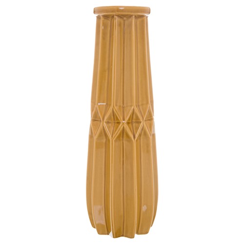 1344 - A Seville tall ochre vase, H 41cms (2234915)   #