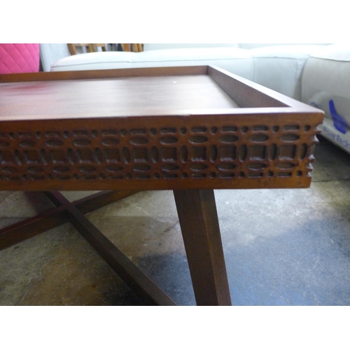 1341 - A Boho square coffee table * this lot is subject to VAT