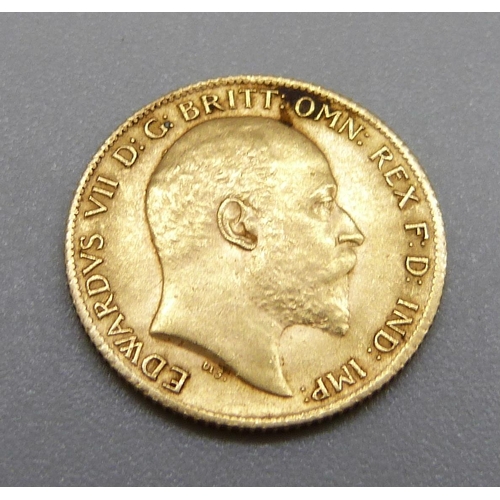 1026 - An Edward VII 1906 half-sovereign