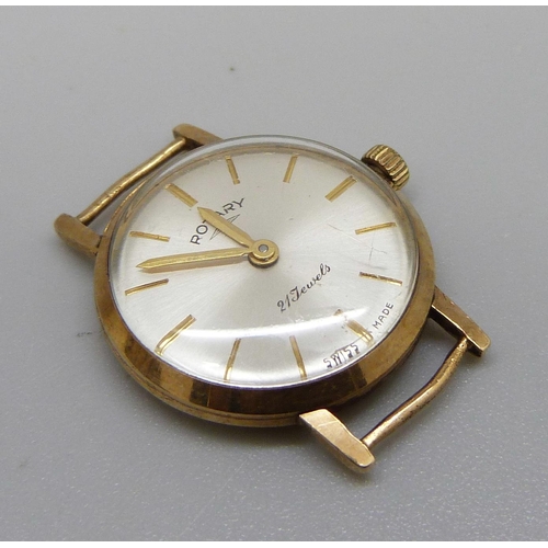 1036 - Two 9ct gold cased lady's wristwatches, Buren and Rotary