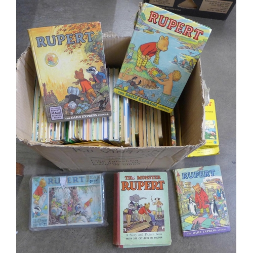 1114 - A box of Rupert the Bear books and annuals