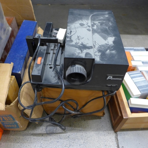 1155 - A Cinerex 818 dual 8mm movie projector, a Kodaslide home projector, four other projectors and a coll... 