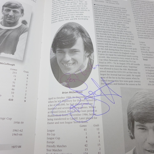 668 - Football; a copy of Arsenal Who's Who containing over 30 signatures from former players including Jo... 