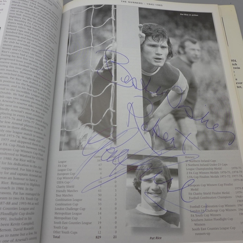 668 - Football; a copy of Arsenal Who's Who containing over 30 signatures from former players including Jo... 