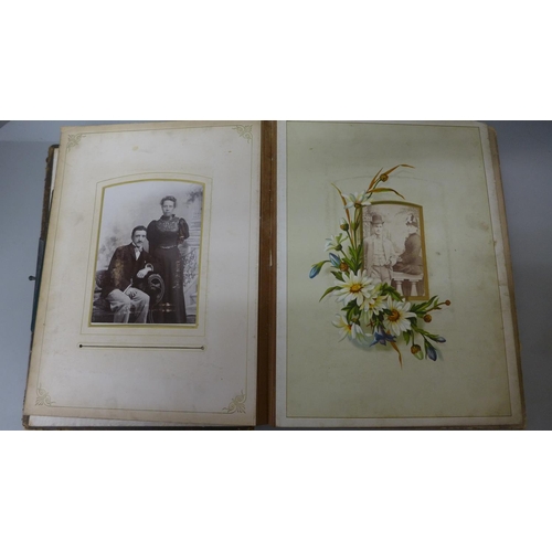 673 - A carte-de-visite album, a/f, containing some cards