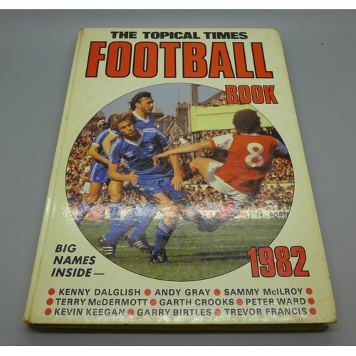 681 - Football; a copy of the original Topical Times Football book 1982 containing several signatures from... 