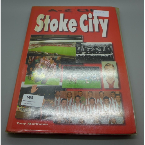 683 - Football; a copy of A-Z of Stoke City containing over 80 signatures from former players including Pe... 