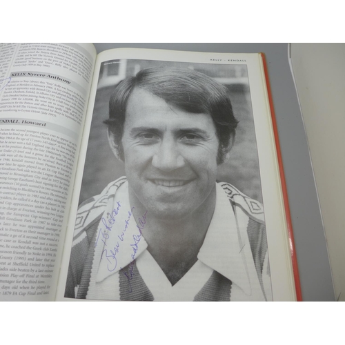 683 - Football; a copy of A-Z of Stoke City containing over 80 signatures from former players including Pe... 