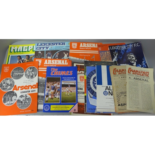 684 - Football memorabilia - Arsenal home and away programmes from 1947 onwards (25)